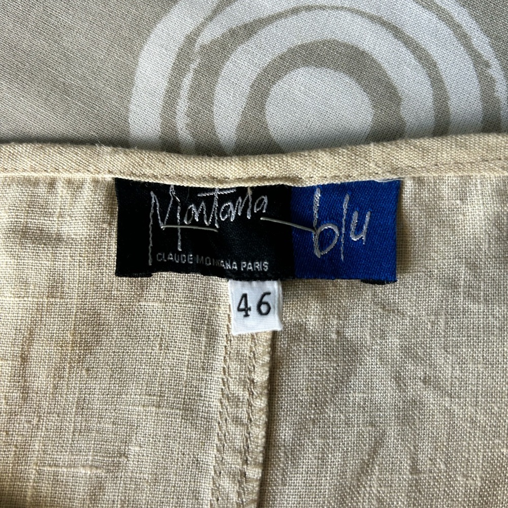 Claude Montana Blu - 100% Lenin Made in Italy-  Chic Breathable lenin Dress - Picture 6 of 9